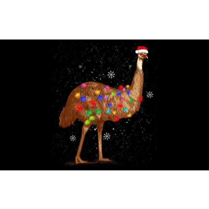 Santa Emu Bird With Christmas Lights Funny Xmas Celebration Bumper Sticker