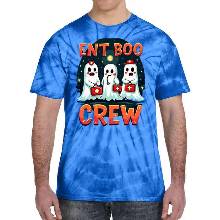 Spooky Ent Boo Crew Halloween Ent Nurse Practitioner Tie-Dye T-Shirt