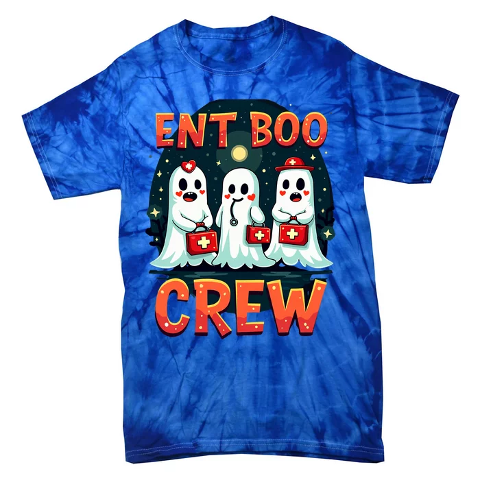 Spooky Ent Boo Crew Halloween Ent Nurse Practitioner Tie-Dye T-Shirt