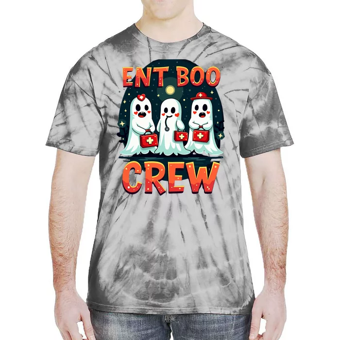 Spooky Ent Boo Crew Halloween Ent Nurse Practitioner Tie-Dye T-Shirt