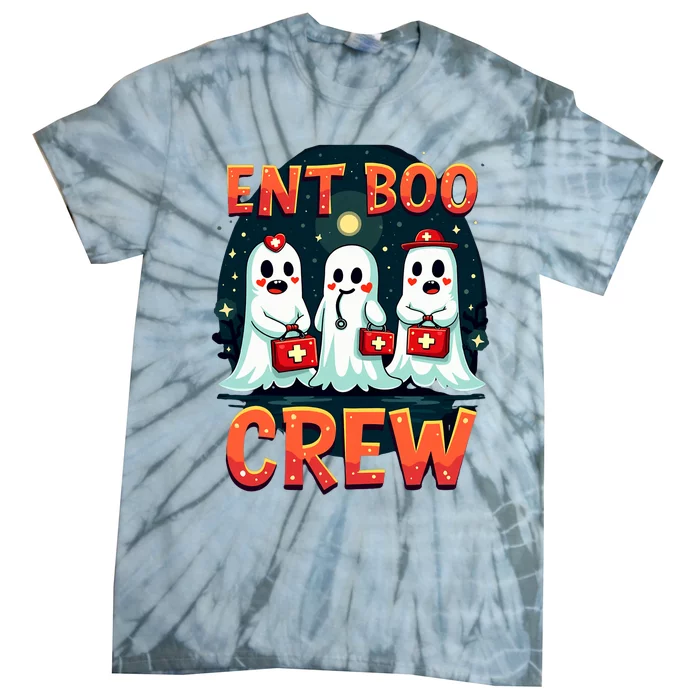 Spooky Ent Boo Crew Halloween Ent Nurse Practitioner Tie-Dye T-Shirt