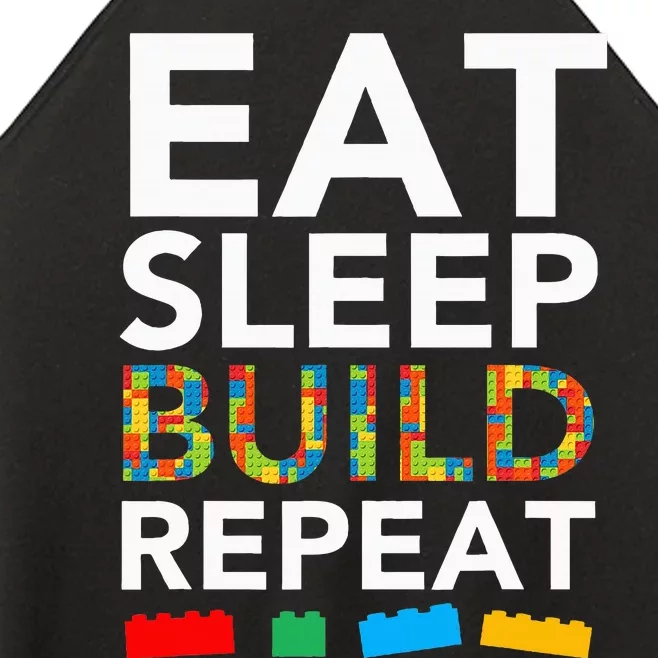 Sleep Eat Build Repeat Building Blocks Bricks Master Builder Women’s Perfect Tri Rocker Tank