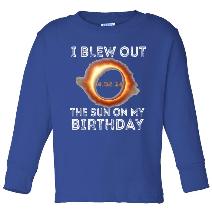 Solar Eclipse Birthday I Blew Out The Sun On My Birthday Toddler Long Sleeve Shirt