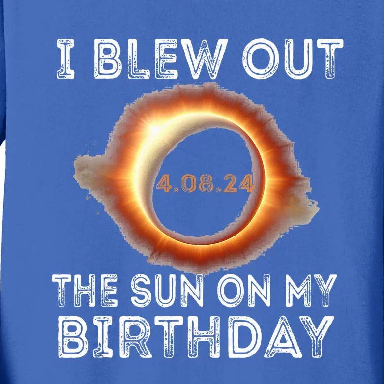 Solar Eclipse Birthday I Blew Out The Sun On My Birthday Kids Long Sleeve Shirt