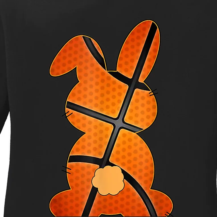 Sports Easter Baskets Basketball Bunny Rabbit Baseball Coach Ladies Long Sleeve Shirt