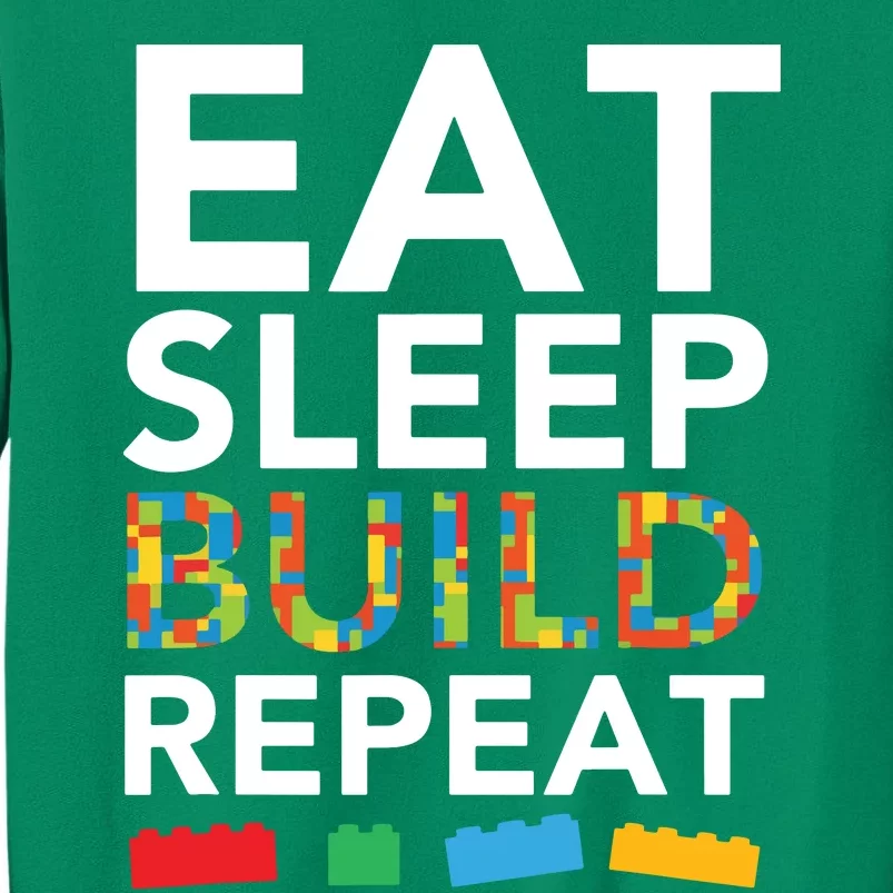 Sleep Eat Build Repeat Building Blocks Bricks Master Builder Sweatshirt