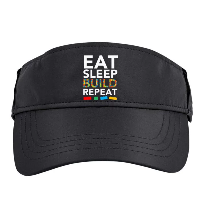 Sleep Eat Build Repeat Building Blocks Bricks Master Builder Adult Drive Performance Visor