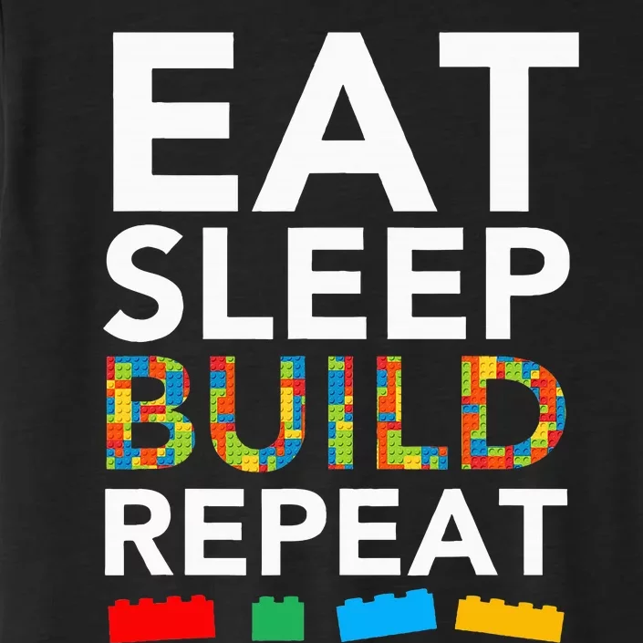 Sleep Eat Build Repeat Building Blocks Bricks Master Builder ChromaSoft Performance T-Shirt