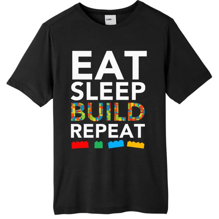 Sleep Eat Build Repeat Building Blocks Bricks Master Builder ChromaSoft Performance T-Shirt