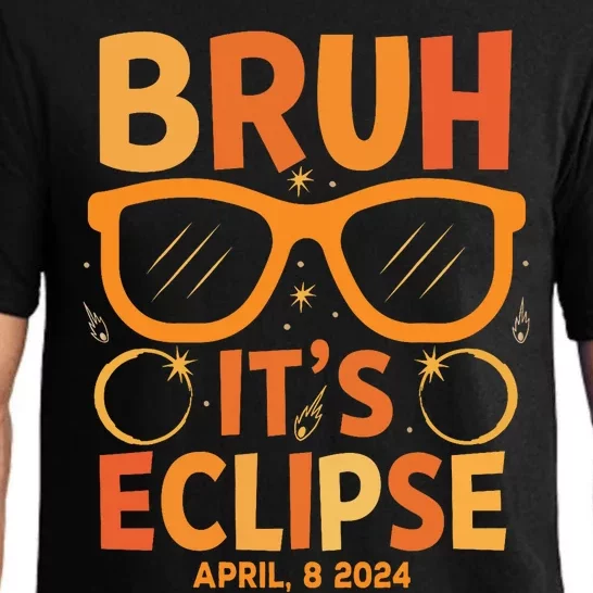 Solar Eclipse Bruh Its Eclipse April 8 2024 Pajama Set