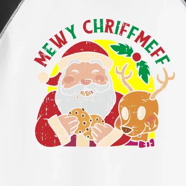 Santa Eating Cookie Reindeer Christmas Pajama Funny Xgiftmas Gift Toddler Fine Jersey T-Shirt