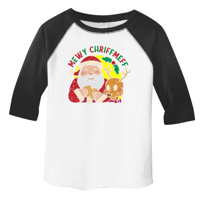 Santa Eating Cookie Reindeer Christmas Pajama Funny Xgiftmas Gift Toddler Fine Jersey T-Shirt