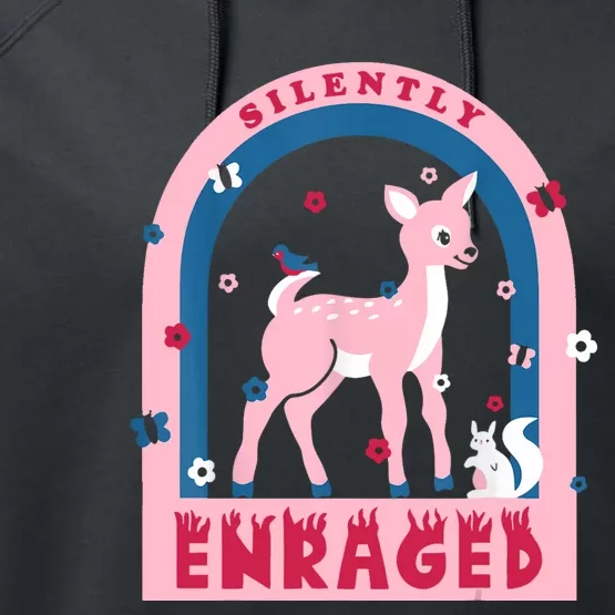 Silently Enraged Christmas Holidays Casual Performance Fleece Hoodie