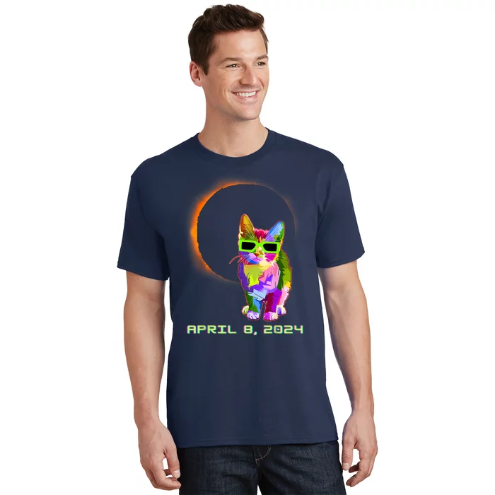 Solar Eclipse Cat Wearing Solar Eclipse Glasses T-Shirt