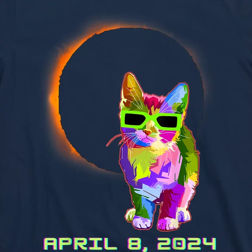 Solar Eclipse Cat Wearing Solar Eclipse Glasses T-Shirt