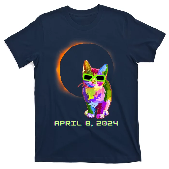 Solar Eclipse Cat Wearing Solar Eclipse Glasses T-Shirt