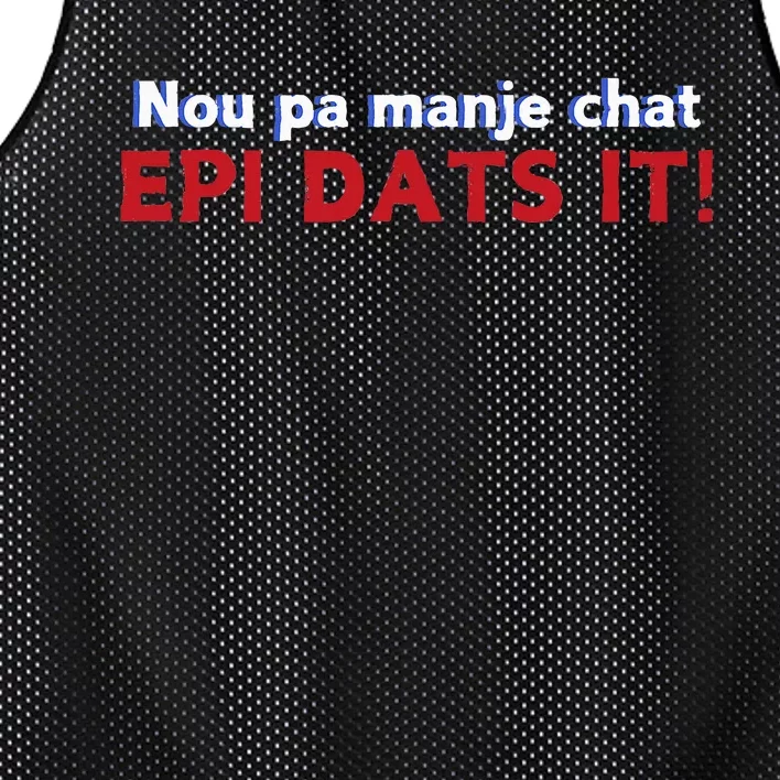 Springfield Eating Cats Haitian Creole Epi Dats It Mesh Reversible Basketball Jersey Tank