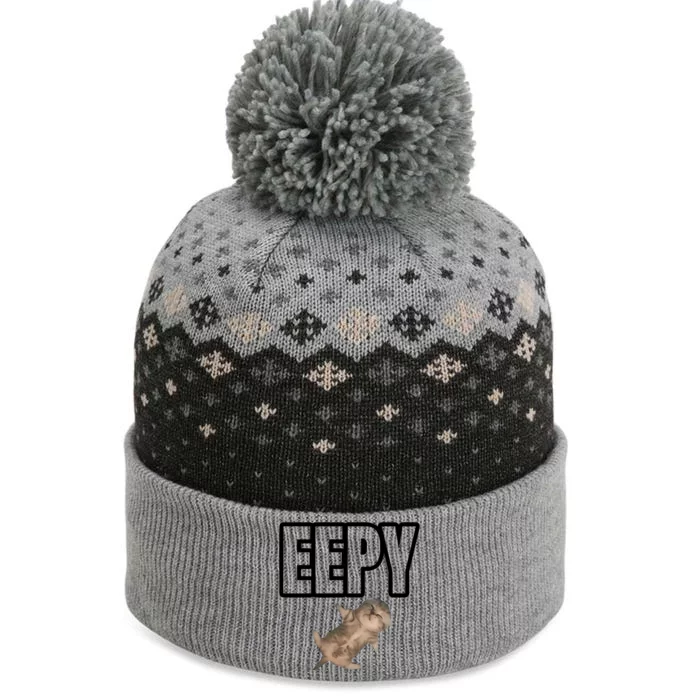 Sillystudio Eepy Cat The Baniff Cuffed Pom Beanie