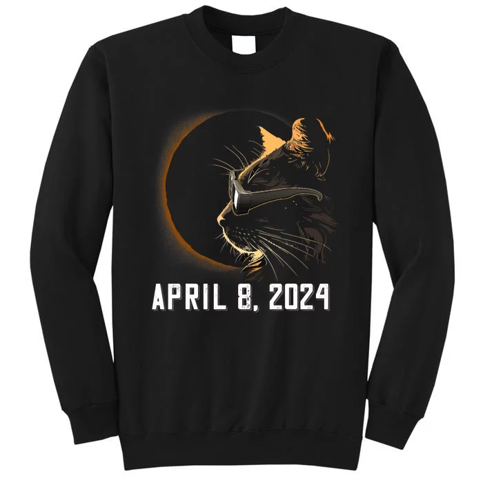 Solar Eclipse Cat Solar Eclipse Glasses Cat Tall Sweatshirt