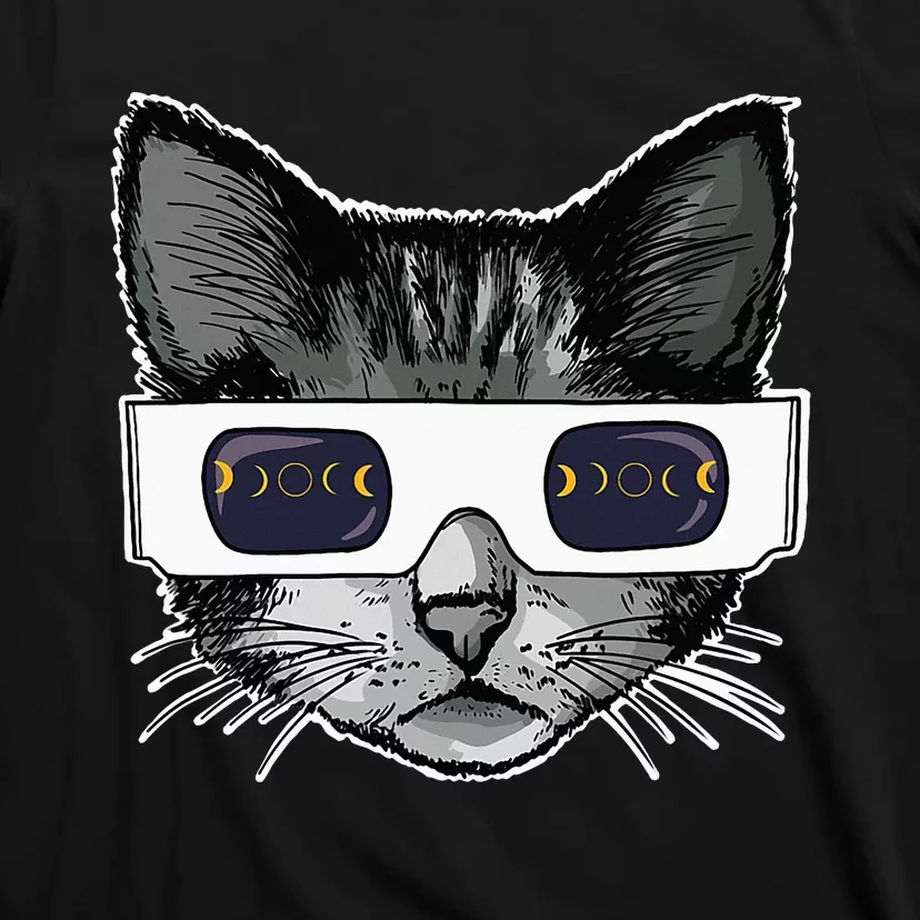 Solar Eclipse Cat Wearing Solar Eclipse Glasses T-Shirt