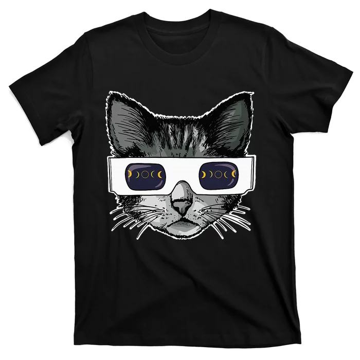 Solar Eclipse Cat Wearing Solar Eclipse Glasses T-Shirt