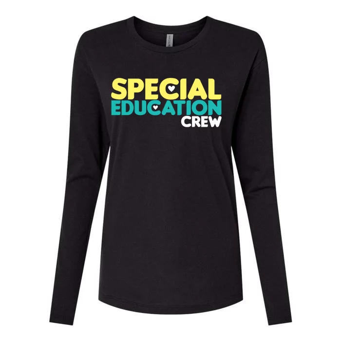 Special Education Crew Special Education Teacher Gift Womens Cotton Relaxed Long Sleeve T-Shirt