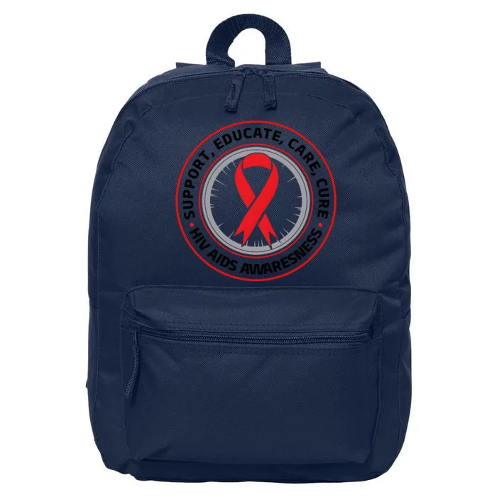 Support Educate Care Cure Hiv Aids Awareness 16 in Basic Backpack