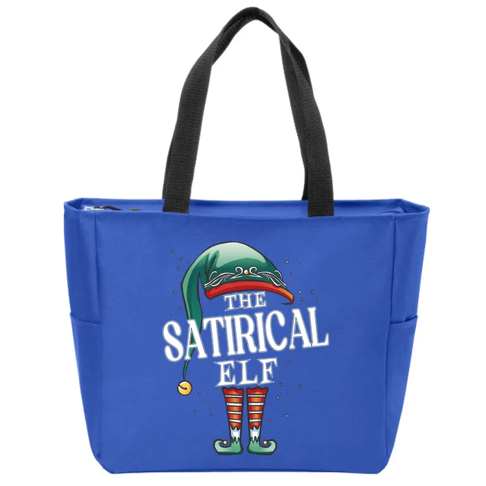 Satirical Elf Christmas Group Xmas Pajama Party Cute Gift Zip Tote Bag