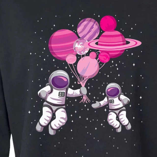 Space Exploration Cosmonaut Spaceman Alien Spaceship Cropped Pullover Crew