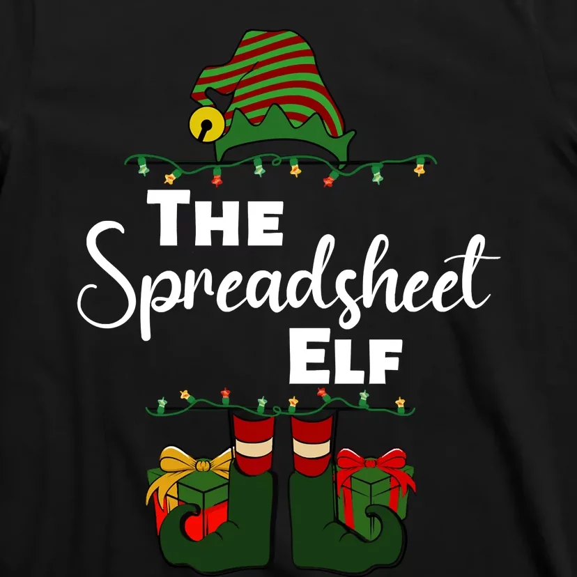 Spreadsheet Elf Christmas Tee Accountant Bookkeeper CPA Data T-Shirt