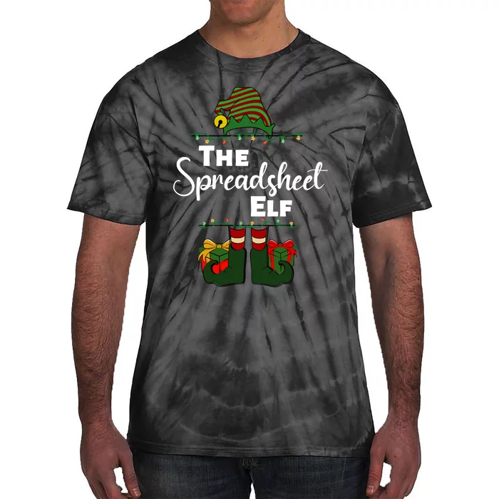 Spreadsheet Elf Christmas Tee Accountant Bookkeeper CPA Data Tie-Dye T-Shirt