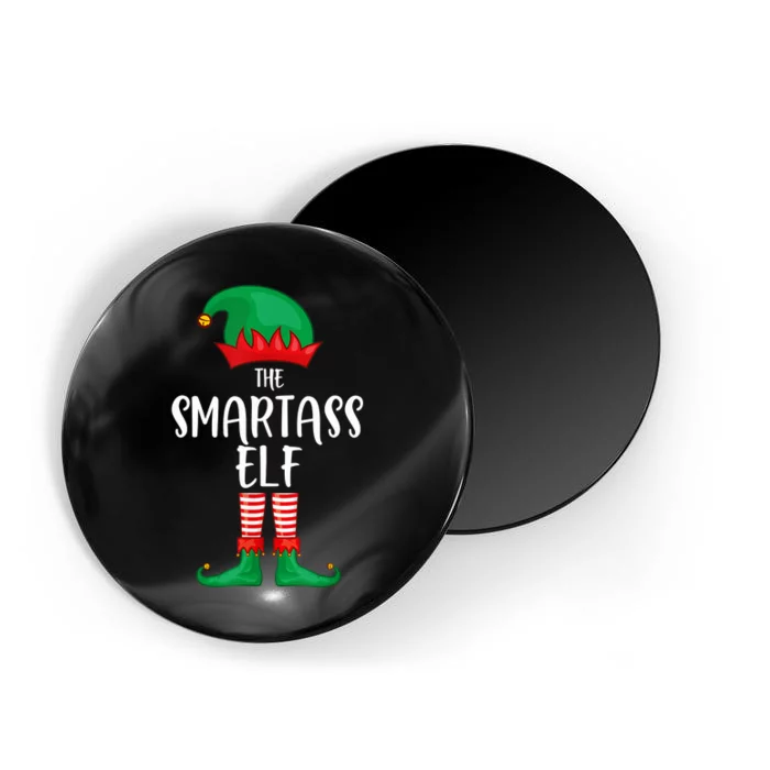 Smartass Elf Christmas Party Matching Family Group Pajama Magnet