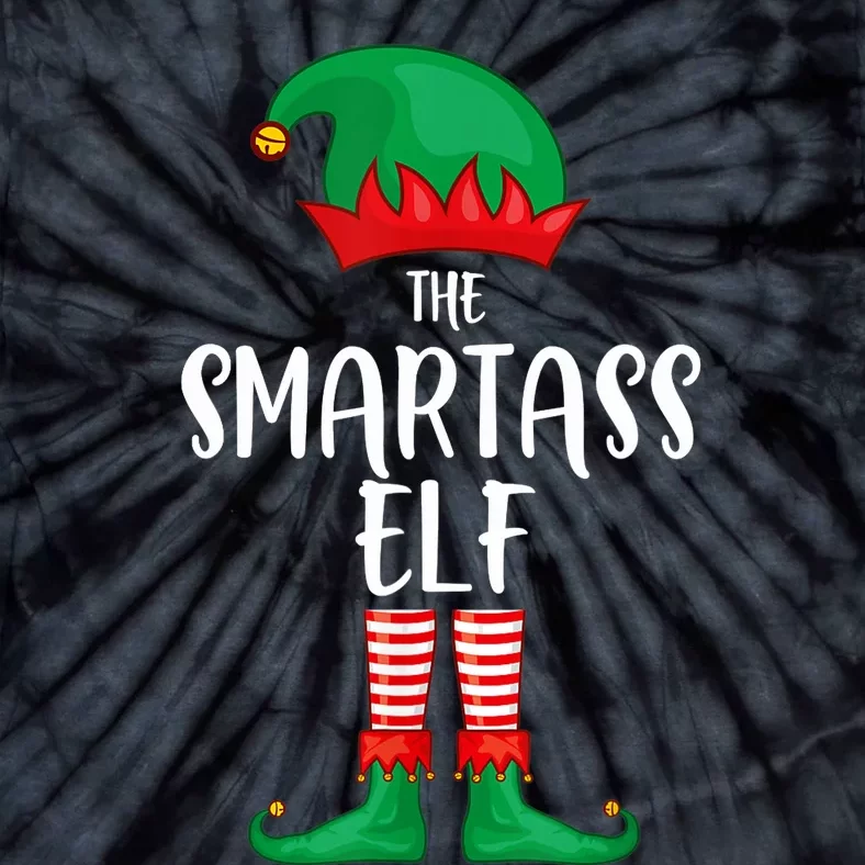 Smartass Elf Christmas Party Matching Family Group Pajama Tie-Dye T-Shirt