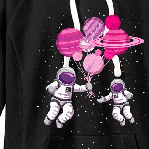 Space Exploration Cosmonaut SpaceMan Alien Spaceship Women's Fleece Hoodie