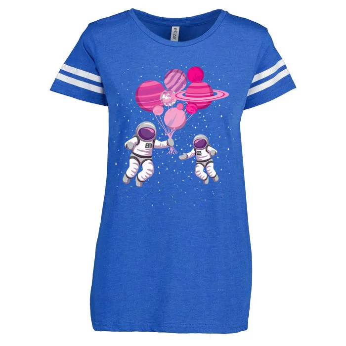 Space Exploration Cosmonaut Space Man Alien Spaceship Enza Ladies Jersey Football T-Shirt