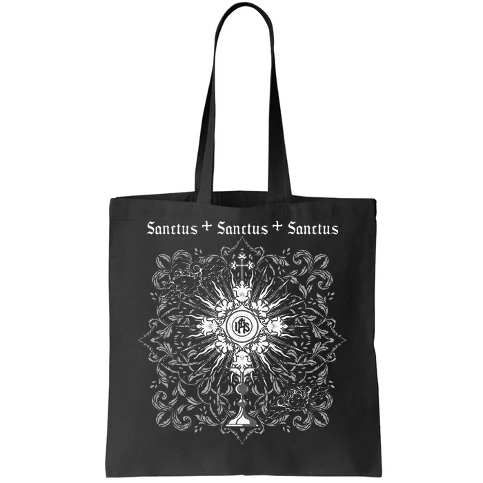 Sanctus Eucharist Catholic Traditional Latin Mass Jesus Tote Bag