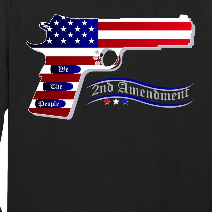 Second Amendment Support Hand Gun Tall Long Sleeve T-Shirt