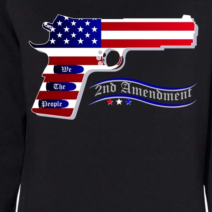 Second Amendment Support Hand Gun Womens California Wash Sweatshirt