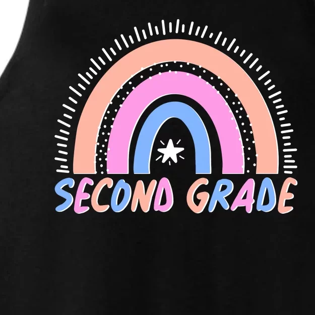 Second Grade Pastel Rainbow Ladies Tri-Blend Wicking Tank