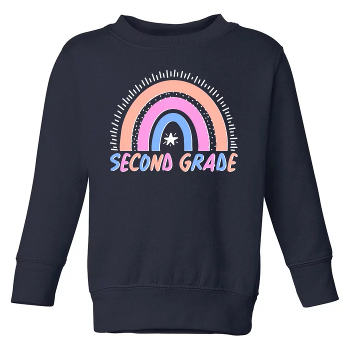 Second Grade Pastel Rainbow Toddler Sweatshirt