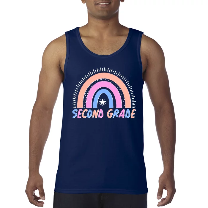 Second Grade Pastel Rainbow Tank Top