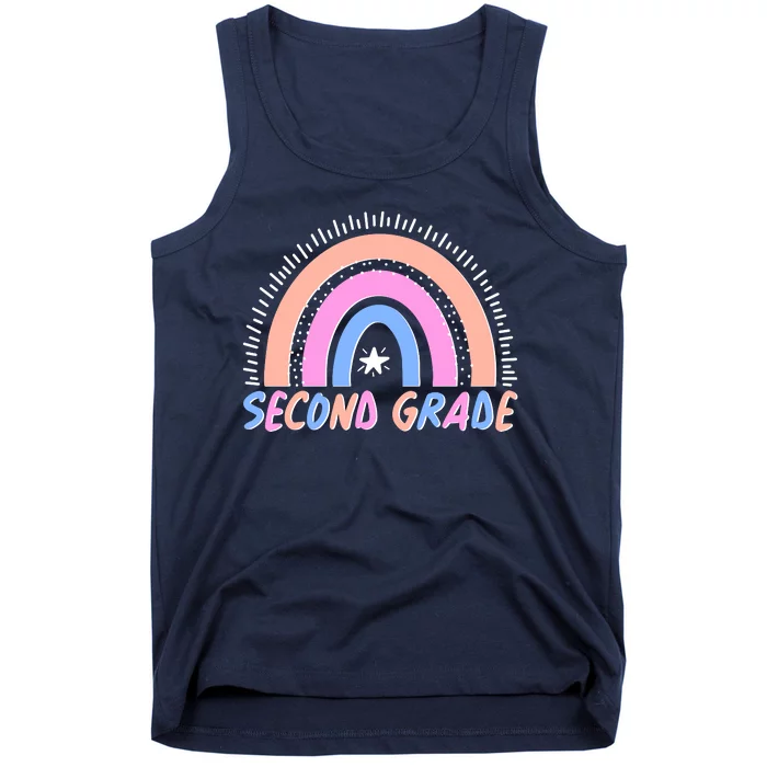 Second Grade Pastel Rainbow Tank Top