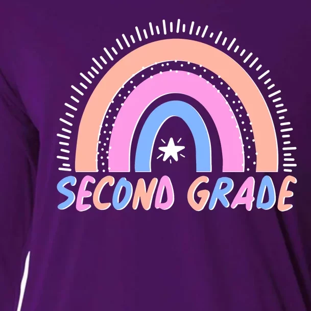 Second Grade Pastel Rainbow Cooling Performance Long Sleeve Crew