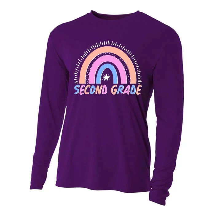 Second Grade Pastel Rainbow Cooling Performance Long Sleeve Crew