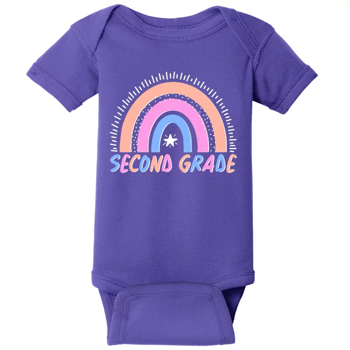 Second Grade Pastel Rainbow Baby Bodysuit