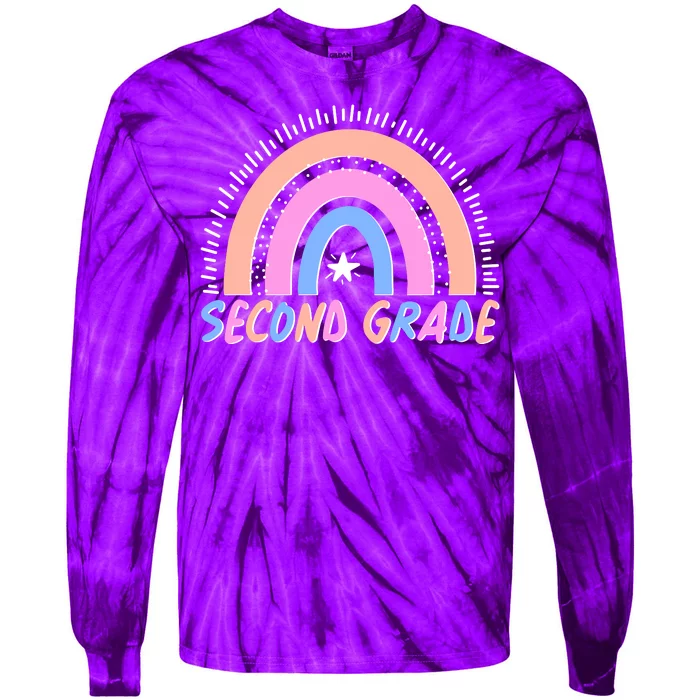 Second Grade Pastel Rainbow Tie-Dye Long Sleeve Shirt