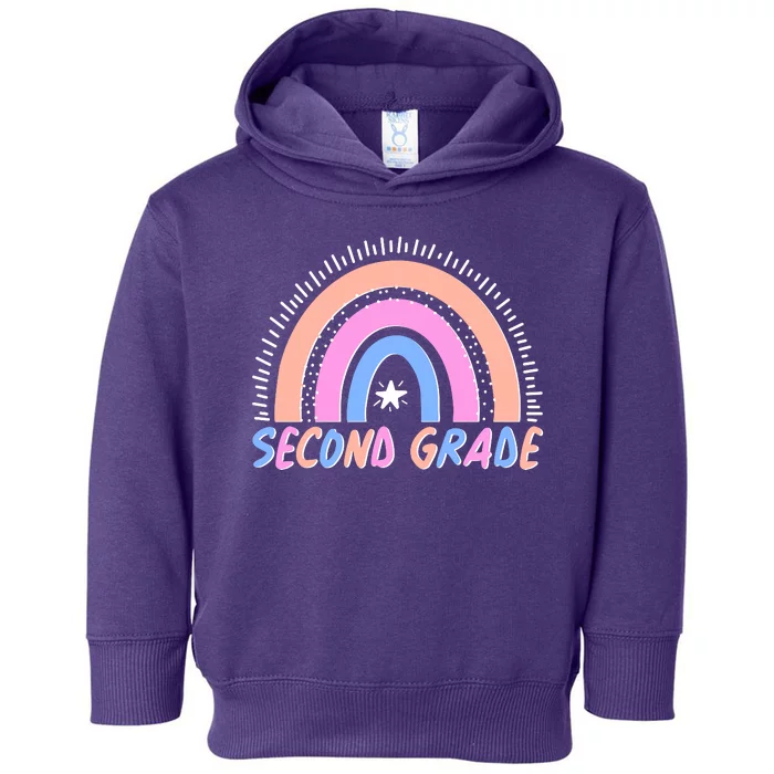 Second Grade Pastel Rainbow Toddler Hoodie