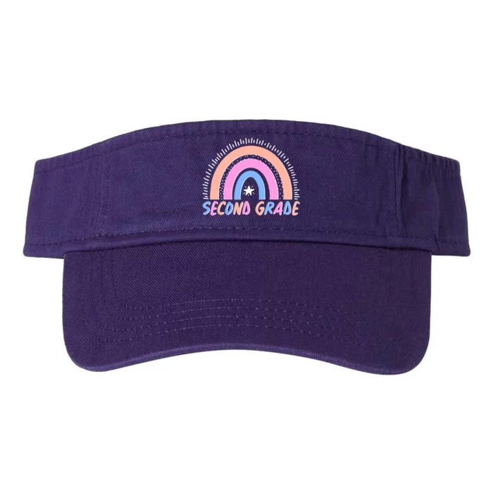 Second Grade Pastel Rainbow Valucap Bio-Washed Visor