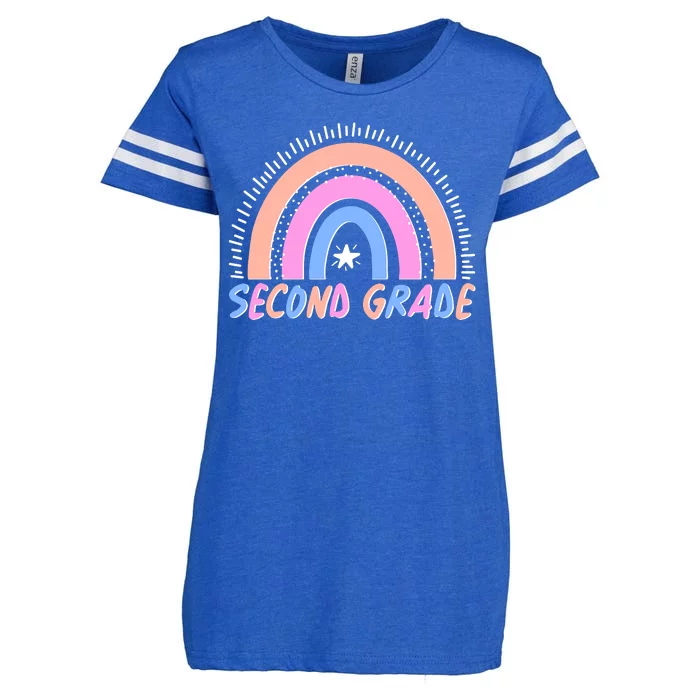 Second Grade Pastel Rainbow Enza Ladies Jersey Football T-Shirt