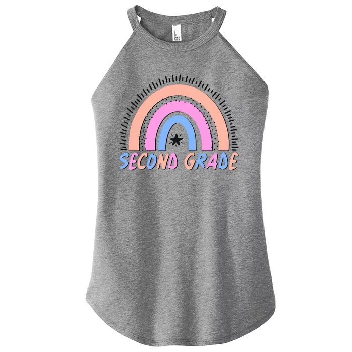 Second Grade Pastel Rainbow Women’s Perfect Tri Rocker Tank